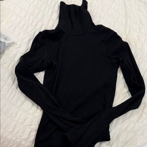 Black Turtleneck Long Sleeve Top